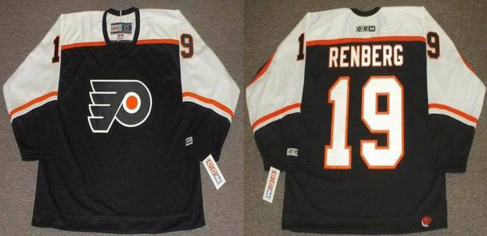2019 Men Philadelphia Flyers #19 Renberg Black CCM NHL jerseys